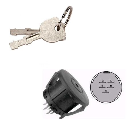 Aic Replacement Parts Ignition Switch Fits Cub Cadet Zero Turn Mowers RZT42 RZT50 RZT54 w/2 Keys 175567-IgnitionSwitch&KeysKit